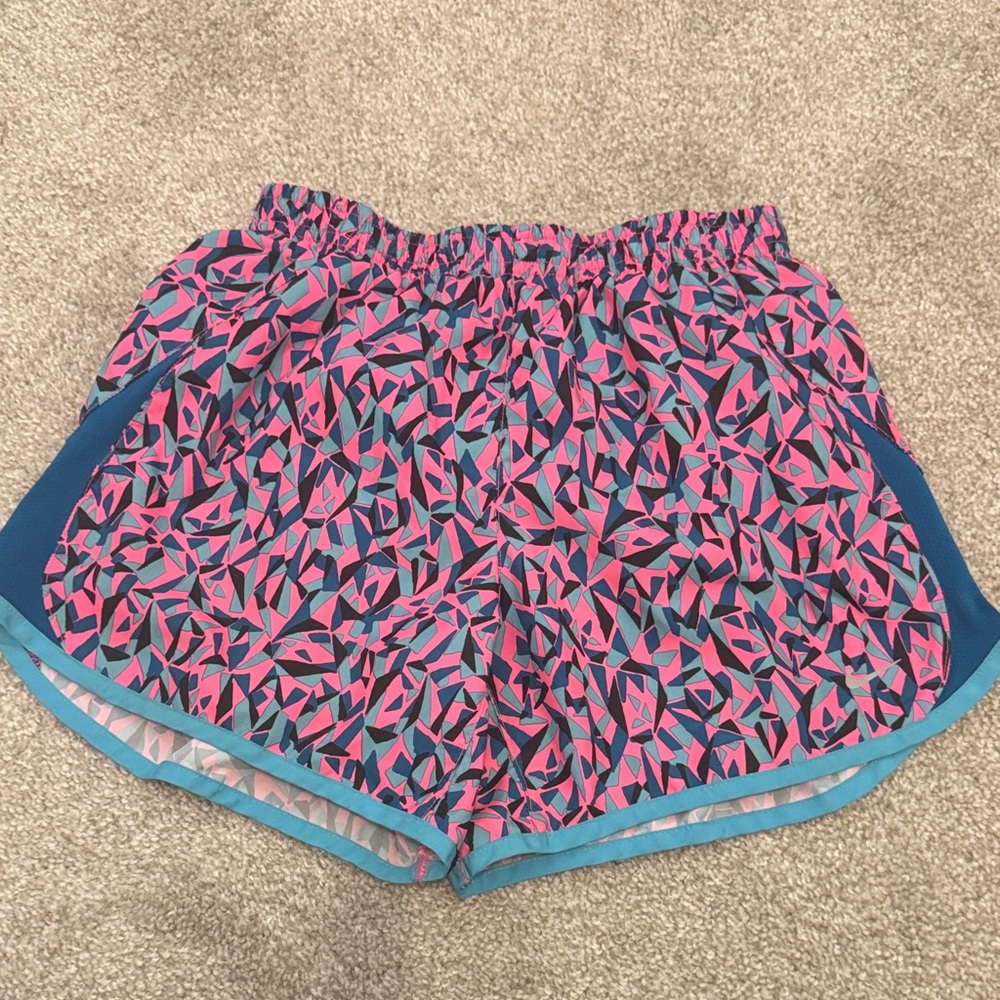 Nike Pink and Blue Athletic Shorts